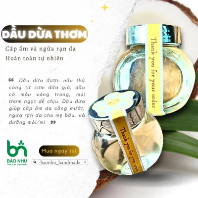 [Nấu Thủ Công] Dầu Dừa Thơm Lừng - Baonhu_ Handmade
