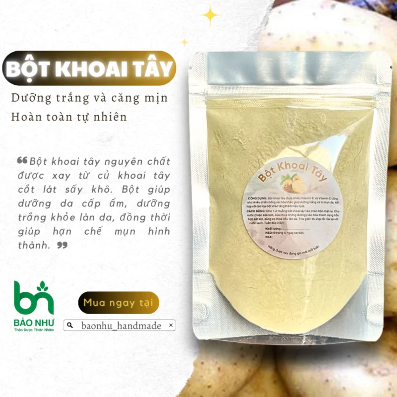 Khoai Tây Dưỡng Da Handmade - Cấp Ẩm, Căng & Mịn Da