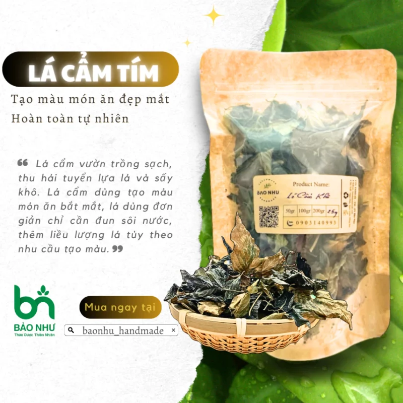 Lá cẩm tím sấy khô
