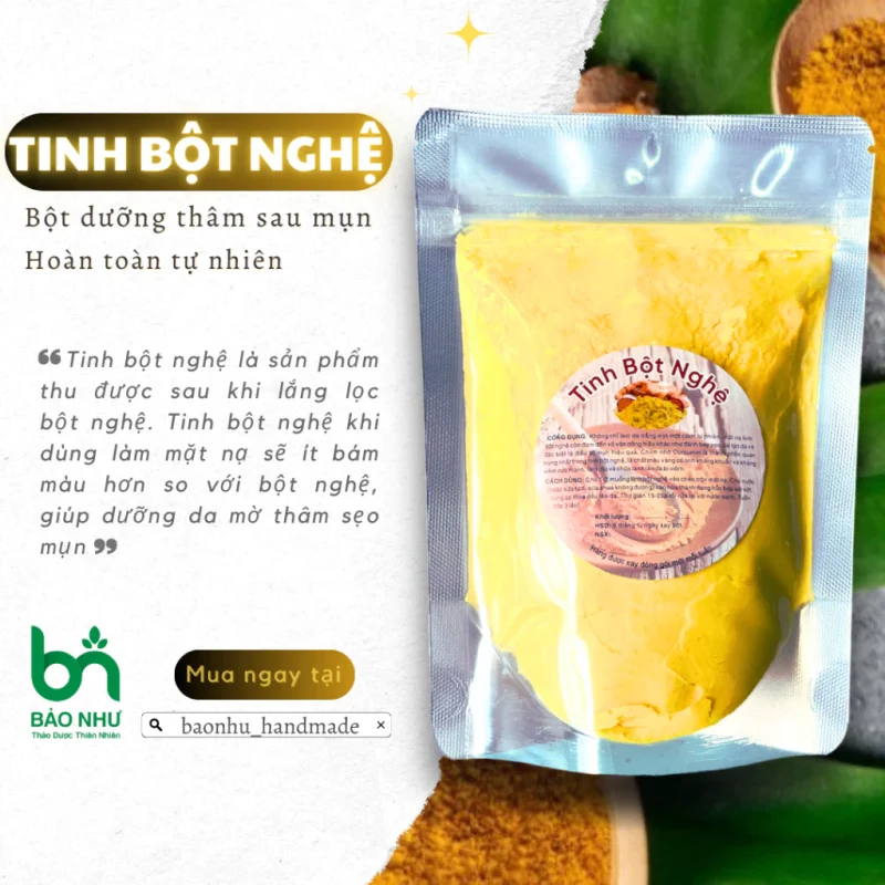 50gr Tinh Bột Nghệ Dưỡng Da Mờ Thâm Handmade